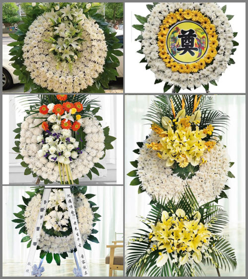安徽六安市金寨县桃岭乡桐岗村花圈速递